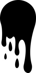 Dripping paint or ink icon in flat. Isolated on transparent background