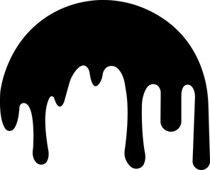 Dripping paint or ink icon in flat. Isolated on transparent background
