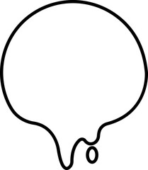 Dripping paint or ink icon in line. Isolated on transparent background