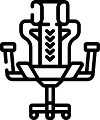 gaming chair illustration on a white background     