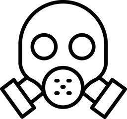 gas mask illustration on a white background     