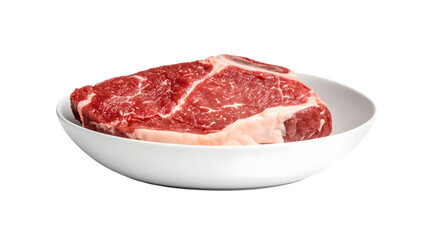 Meat pulp, piece of fresh meat, beef, raw meat on a white background, isolated. Ai Generated Images