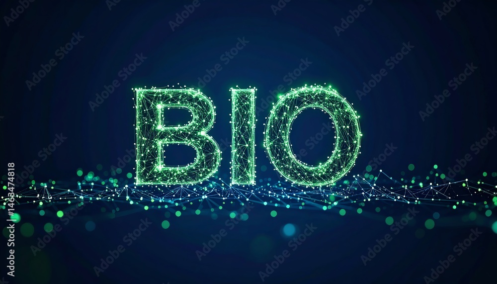 Poster a digital representation of the word 