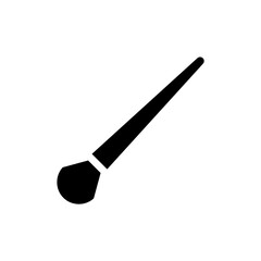 Minimalist makeup brush icon on a white background creating simplicity and elegance