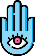 hamsa illustration on a white background     