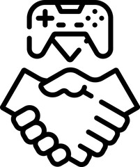 handshake illustration on a white background    