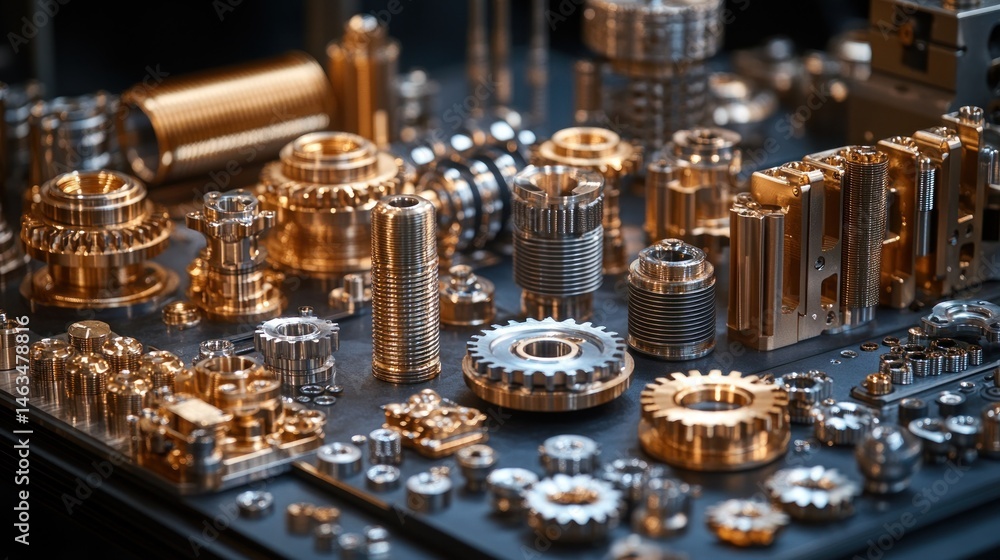 Poster precisely engineered: a symphony of gears and precision components
