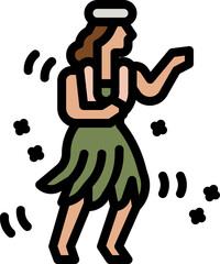 hawaiian illustration on a white background     