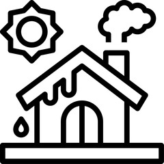 heat wave illustration on a white background    