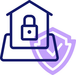 home security illustration on a white background    