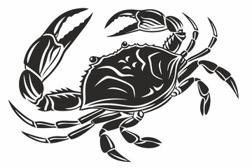 crab sihouette black vector