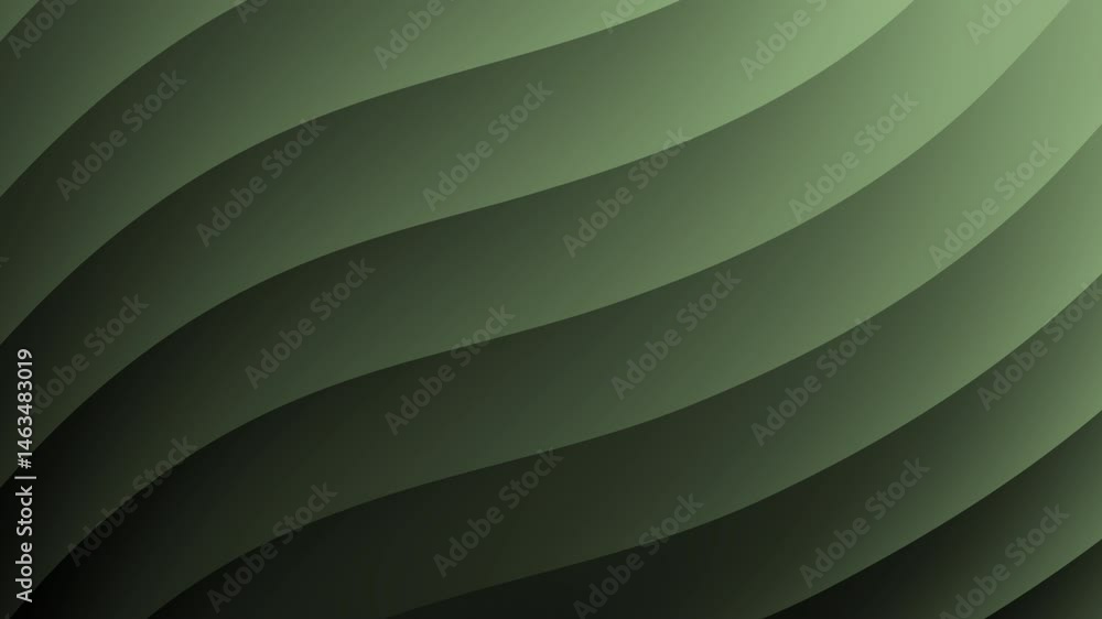 Poster abstract green waves form a smooth, layered pattern creating a visually calming background.