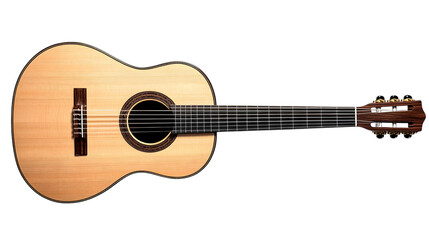 Classical acoustic guitar isolated on white background. Ai Generated Images