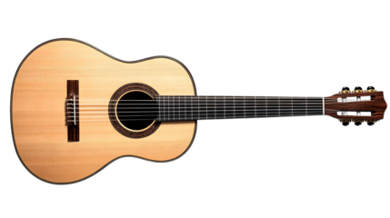 Classical acoustic guitar isolated on white background. Ai Generated Images