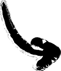 Set of hand drawn arrows grunge brush