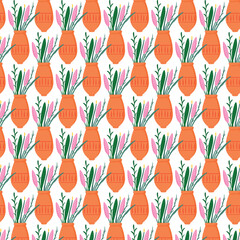 a flower vase pattern doodle design