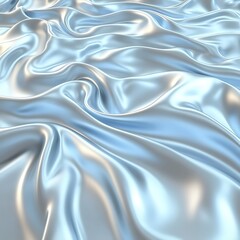 Obraz premium Shiny fabric gently flowing across a soft and light surface