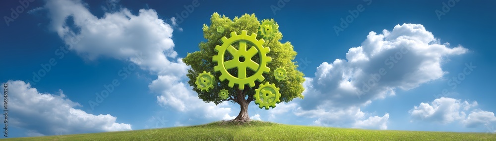 Poster against a backdrop emphasizing simplicity, a green arrow points upwards, symbolizing advancements in