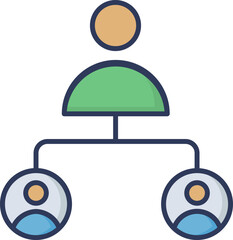 leader illustration on a white background    