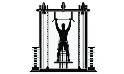 Obraz premium Fitness gym silhouettes