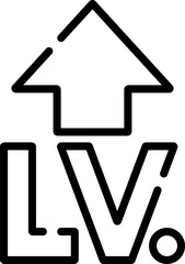 level up illustration on a white background   