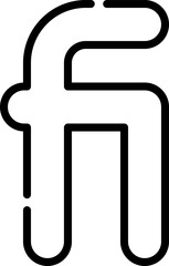 ligature illustration on a white background     