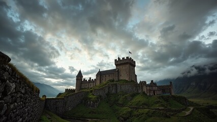 Fototapeta premium Majestic Scottish Castle, Architectural Beauty