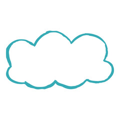 Handdrawn cloud element
