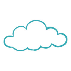 Handdrawn cloud element