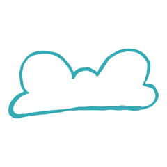 Handdrawn cloud element