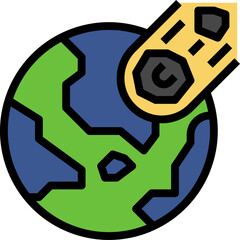 meteorite (2) illustration on a white background     