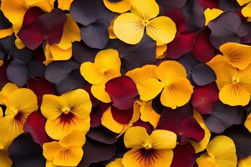 Colorful flower petals arranged in a decorative pattern.