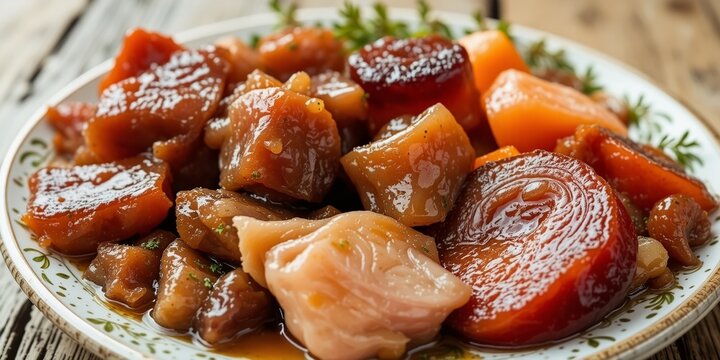 Homemade Russian Jellied Meat (Holodec) - Lunch Ingredients