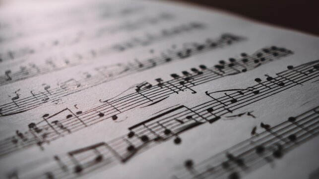 Close up music sheet