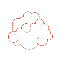 Chinese Cloud Pattern Ornament. Flat Vector Illustration.