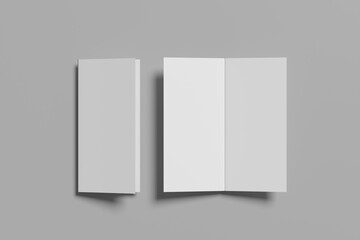 DL Bifold Brochure Blank Mockup