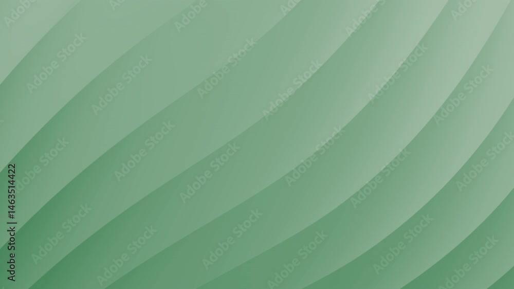 Poster soft green wavy lines create a smooth abstract background with a fresh and calming feel.