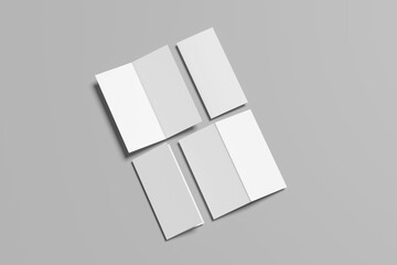 DL Bifold Brochure Blank Mockup