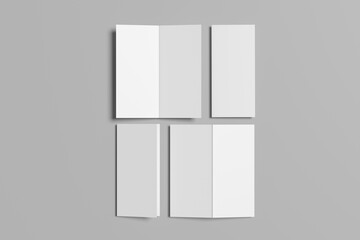 DL Bifold Brochure Blank Mockup