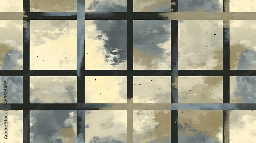 Aufkleber abstract grid pattern with painted effect, versatile for modern design projects