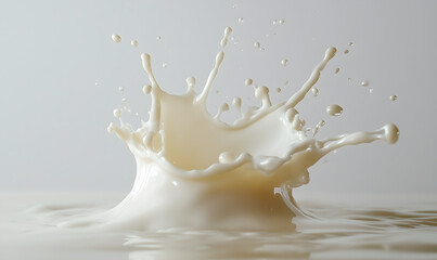 Milk splash close up, drink concept, package, illustration food, Generative AI