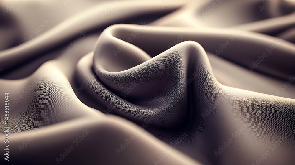 Poster abstract flowing fabric background with elegant draped and delicate folds