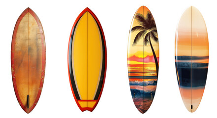 surfboard isolate on transparent background