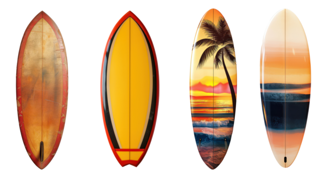 surfboard isolate on transparent background