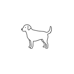Minimalist Dog Outline: Clean Vector Pet Illustration