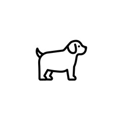 Minimalist Dog Icon - Line Art Illustration for Design