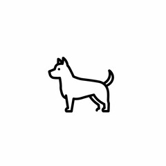 Dog Outline Icon: Minimalist Pet Illustration