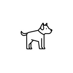 Minimalist Dog Line Art: Canine Companion Icon