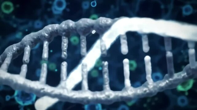 Dna replication process unzipping genetic code in cell nucleus with precision