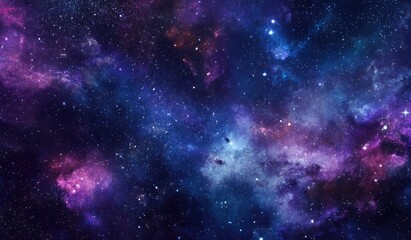 A vibrant cosmic tapestry of swirling nebulae, filled with countless stars, showcasing the vastness and beauty of deep space